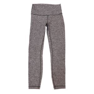 LULULEMON 2017 Wunder Under Hi-Rise 7/8 Tight 25" Size 6 Heathered Black EUC B39